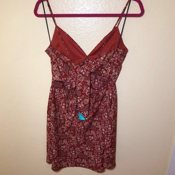 LOVELY day open tie back paisley print dress size L - Picture 4 of 9